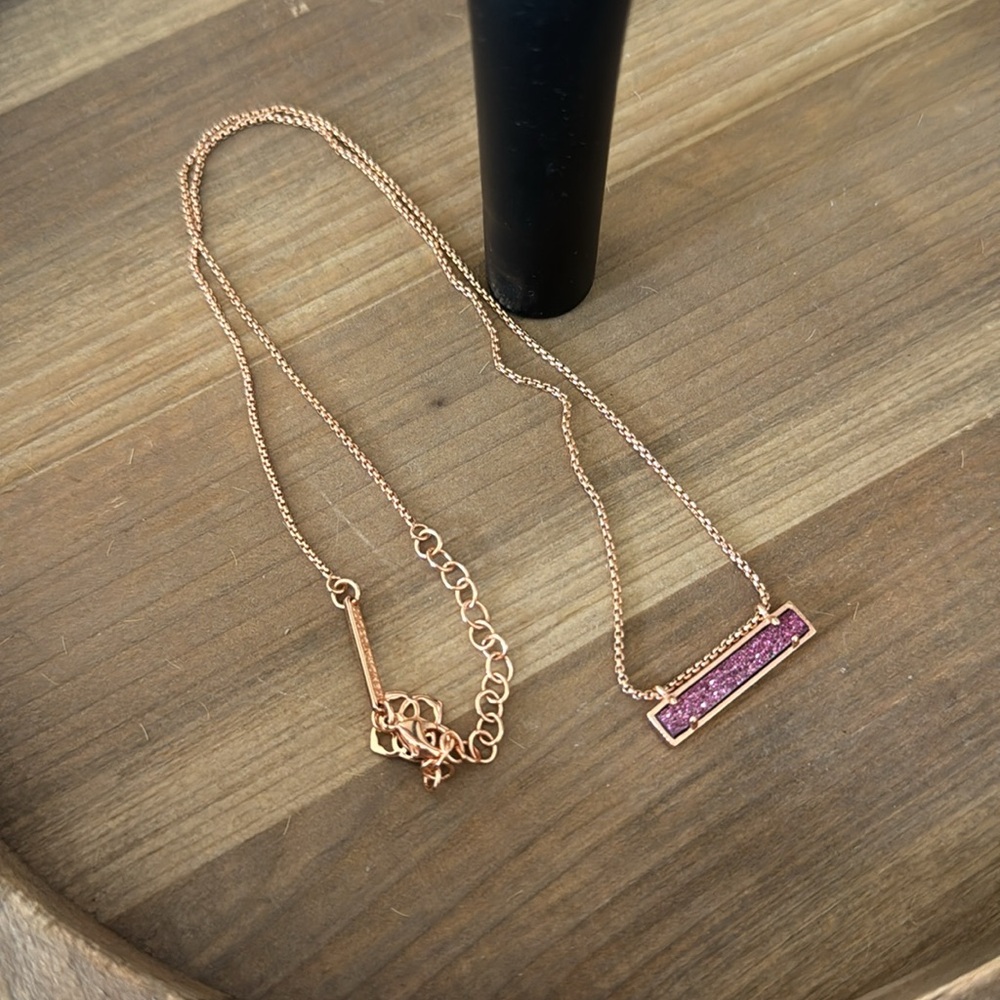 Kendra Scott Pink Bar Necklace